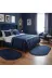 ALTUN CARPET GFXDNFJGH Lacivert Renk Ponpon Saçaklı Plüş Halı 3 Takım Halınde 1 Adet 100 X 300 + 2 Adet 100 X 150 1