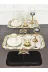 atabey home collection TYC2931DE6E1AC53F1 6 Adet Baton Gümüş Sunum Tepsisi Gold Gül Çerçeveli & Kahve & Çay Tepsisi 32Cm 4