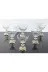 atabey home paşabahçeatabeykaseserisi Paşabahçe Serisi Infinity Kase & Magnolia Kase & Dondurmalik & Şekerlik Kare Gold Döküm Ayakli 4