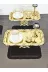 atabey home TYC2931DE6E1AC53F1 1 Adet Baton Gold Sunum Tepsisi Gold Gül Çerçeveli & Kahve & Pasta/börek Servis 32Cm 2