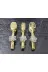 atabey home TYCL8B34MN170125353660002 Gold Servis Maşa Seti 3'lü Gümüş Kristalize Makarna/pasta/yemek/sunum Maşası Titanyum 3