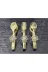 atabey home TYCL8B34MN170125353660002 Gold Servis Maşa Seti 3'lü Gold Kristalize Makarna/pasta/yemek/sunum Maşası Titanyum 1