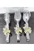 atabey home TYCL8B34MN170125353660002 Gümüş Servis Maşa Seti 3'lü Gold Kelebek Makarna/pasta/yemek/sunum Maşası 3