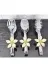 atabey home TYCL8B34MN170125353660002 Gümüş Servis Maşa Seti 3'lü Gold Papatya Beyaz Makarna/pasta/yemek/sunum Maşası 4
