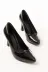 Aymood ST-001aymm St-001 Siyah Rugan Günlük 9 Cm Topuklu  Stiletto Ayakkabı 3