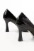 Aymood ST-001aymm St-001 Siyah Rugan Günlük 9 Cm Topuklu  Stiletto Ayakkabı 4