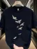 Baskılı Oversize Bisiklet Yaka T-shirt - Beyaz - S - Siyah 1
