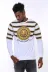 Beyaz Baskılı Taşlı Bisiklet Yaka Sweatshirt - Wessi 3