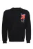 Bisiklet Yaka Baskılı Siyah Erkek Sweatshirt - Wessi 1