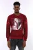 Bordo Taşlı Baskılı Sweatshirt - Wessi 3