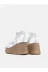 Butik sfk07 Noble Shoes Hakiki Deri Dolgu Topuk Sandalet 2