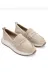 Butik TYCF4D6C831FB2BD00 Noble Shoes Hakiki Deri Bej Kadın Loafer 1