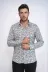 Çiçek Desenli Slim Fit Koyu Gri Erkek Gömlek - Wessi - 3XL / Siyah 4