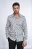 Çiçek Desenli Slim Fit Koyu Gri Erkek Gömlek - Wessi - S / Siyah 1