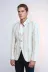 Çizgili Bej Slim Fit Ceket - Wessi 3