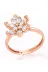 DMR Elegance DMR-GMSH-BRKD-LR11003797 Gümüş Rose Beyaz Taşlı Lotus Çiçeği Kadın Yüzük 1