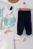 Dua Giyim JBTF-787387 Kelebek Nakışlı Tulumlu % 100 Pamuk Erkek Bebek 5'li Set 3
