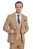 Ekose Ceketli Slim Fit Bej Erkek Takım Elbise - Wessi 3