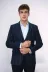 Ekose Sivri Yaka Lacivert Slim Fit Ceket - Wessi 4