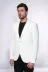 Ekru Kedinden Desenli Örme Altın Renk Metal Düğmeli Slim Fit Erkek Blazer Ceket - Wessi 4