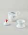 English Home beloved89999 Beloved Porselen Isıtıcılı Demlik Seti 850 Ml Beyaz 1