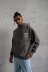 Erkek 98 Baskılı Kapşonlu Sweat - Gri - XL - Gri 2