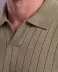 Erkek Gömlek Yaka çizgi Desenli Triko - L - Haki 2