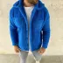 Erkek Pelüş Polar Hırka Gömlek – Yakalı, İlik Düğmeli, Göğüs Cepli, Yumuşak Dokulu Kışlık Regular Fit Rahat Günlük Model - Saks Mavisi - M - Saks Mavi 2