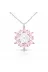 Generic DMR-GMSH-BRKD-PT11005130 Gümüş Pembe Lotus Desenli Çiçek Kadın Kolye 1