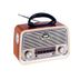 Gold Silver GS-1345 Nostalji Bluetooth Radyo Fm Am Sw Ahşap Eskitme Tasarım 1