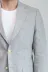 Gri Keten Dokulu Gold Renk Metal Düğmeli Slim Fit Erkek Blazer Ceket - Wessi 2