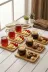 HubbyChef 22BMCYTBG01 6Lı Bambu Servis Tabaklı Çay Kahve Bardağı 150Ml 3