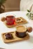 HubbyChef 22ESPBMBRD01 6'lı Bambu Tabaklı Espresso Kahve Bardağı Takımı 3