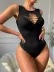 Kadın Sıfır Kol Göğüs, Sırt Ve Yanları Kesik Detay çıtçıtlı Viskon Bodysuit - 2XL-3XL - Siyah 1