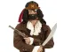Kahve Renk Şapkalı Siyah Sakallı Lu Jack Sparrow Denizci Korsan Gözlüğü 24x25 Cm 3