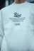 Kışlık Bisiklet Yaka Ön Ve Arka Baskılı SweatShirt - Beyaz - M - Beyaz 2