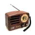 Küçük Boy Retro, Nostaljik, Ahşap Tasarım Bluetooth Hoparlörlü, Şarjlı, Taşınabilir Büyük Döndürülebilen Düğmeli FM/AM Destekli Radyo NS3380 (4745) 1