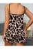 Leopar Desenli Askılı Şortlu Pijama Takımı 2