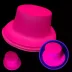 Neon Partisi Pembe Renk Plastik Fötr Şapka 1