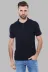 Polo Yaka Fermuarlı Örme Lacivert Erkek T-shirt - Wessi 1