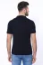 Polo Yaka Fermuarlı Örme Lacivert Erkek T-shirt - Wessi 4
