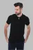 Polo Yaka Fermuarlı Siyah Örme T-shirt | Wessi 1