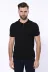 Polo Yaka Fermuarlı Siyah Örme T-shirt | Wessi 3