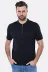 Polo Yaka Lacivert Düz Örme Erkek T-shirt - Wessi 1
