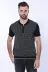 Polo Yaka Siyah Desenli Fermuarlı Örme T-shirt | Wessi 2