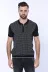Polo Yaka Siyah Desenli Fermuarlı Örme T-shirt | Wessi 4