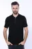 Polo Yaka Siyah Düz Örme T-shirt - Wessi 3