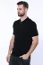 Polo Yaka Siyah Düz Örme T-shirt - Wessi 4