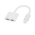 Powerway Ac08 Apple Iphone Uyumlu Lightning 2In1 Şarj Kulaklık Dönüştürücü Jack Adaptör Şarj Çoğaltıcı Splitter 3