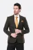 Sivri Yaka Tek Düğme Haki Slim Fit Ceket | Wessi 1